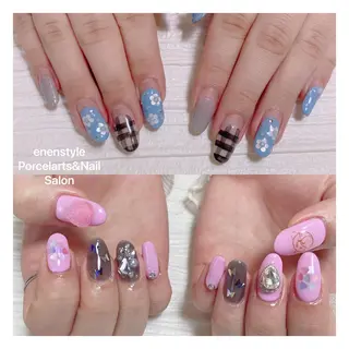 ミディアム ネイル 🐾enen style 🐾のネイルデザイン