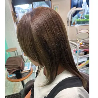 ロング カラー 三原 友美のヘアスタイル