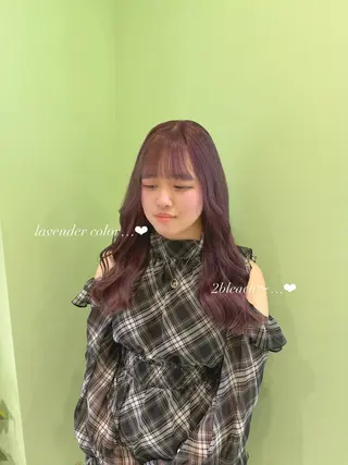 セミロング カラー エクステ🎀 暖色カラー🎀amiのヘアスタイル