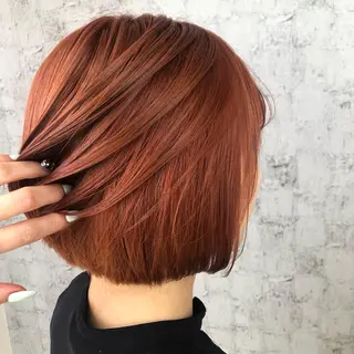 ショート カラー 小顔レイヤー/ ベージュ🤍Rieのヘアスタイル