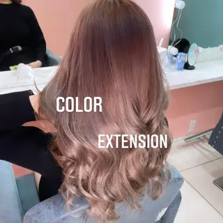 ロング カラー エクステ🩵ブリーチ 韓国ヘア🩵KAEのヘアスタイル