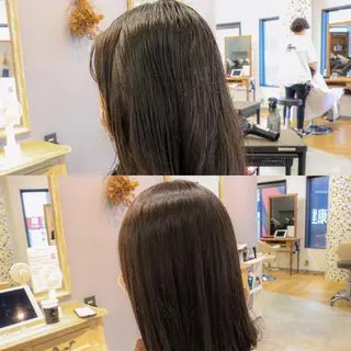 ミディアム 透明感カラー🇰🇷 レイヤー✨桑原　研太のヘアスタイル