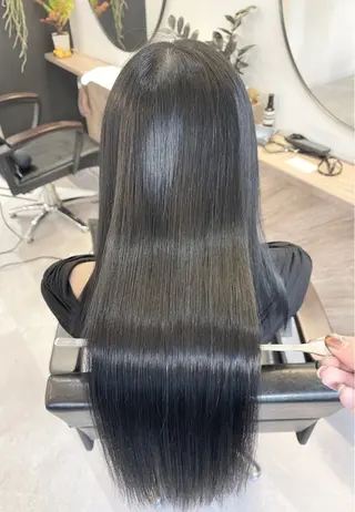 ロング 髪質改善で 憧れの潤艶美髪にのヘアスタイル
