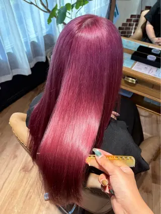 ロング カラー 西村 雪菜のヘアスタイル