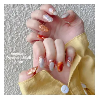 ミディアム ネイル 🐾enen style 🐾のネイルデザイン