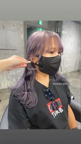 ロング カラー パーマ ヘアアレンジ メンズ キッズ ネイル マツエク・マツパ アイブロウ 透明感カラー・レイヤ ー🎀amika🎀のヘアスタイル