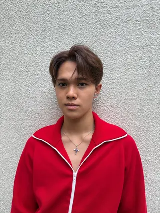 ミディアム カラー パーマ メンズ 💈ニュアンスパーマ センターパート💈のヘアスタイル