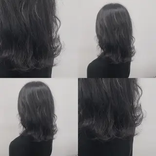 ミディアム カラー パーマ ヘアアレンジ メンズ キッズ ネイル マツエク・マツパ 上品＆韓国風 🥀海心🥀のヘアスタイル