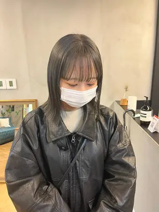 ミディアム カラー ena/ブリーチなし 透明感・レイヤー🎀のヘアスタイル