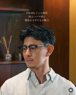 パーマ メンズ メンズショート タチカワユウキのヘアスタイル