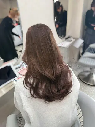 ロング カラー ヘアアレンジ レイヤー/顔周り/ 透明感カラー/ななのヘアスタイル