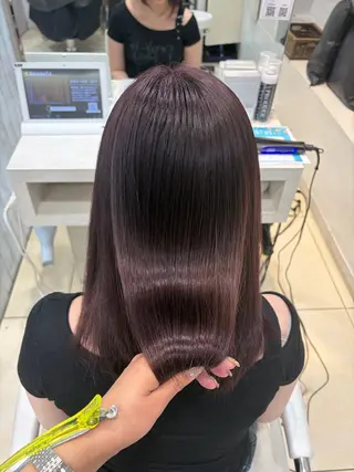 セミロング 【髪質改善カラー】 あむ·. ⟡ 🖤のヘアスタイル
