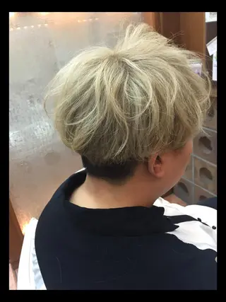 ショート カラー パーマ 失敗しない縮毛矯正/ カット/小林のヘアスタイル