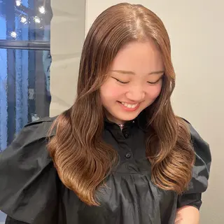 ロング カラー 顔周り/ガーリー /ヘアメ/あつはのヘアスタイル