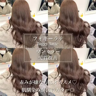 ミディアム カラー *モデル募集🤍横浜 透明感カラー🫧のヘアスタイル