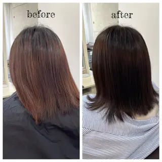ミディアム カラー PutiLuca 浅川のヘアスタイル