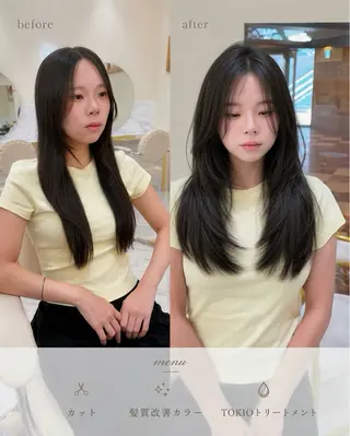ロング カラー 大人韓国レイヤ ー特化｜角岡泉希🩶のヘアスタイル