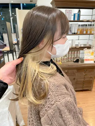 ロング カラー 髪質改善/ブリーチ 田代 龍我のヘアスタイル