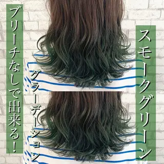 ミディアム カラー 赤み消しカラー /透明感カラー 上長のヘアスタイル
