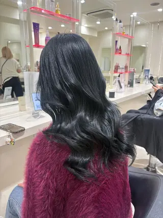 セミロング カラー ヘアアレンジ 💟RINNA 艶カラー💟のヘアスタイル