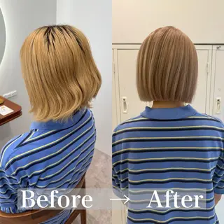 ショート カラー 艶カラーsora🐰 カラーモデル募集🩵のヘアスタイル