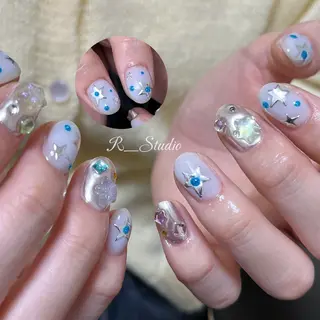 ネイル ネイル💕& まつ毛パーマのネイルデザイン