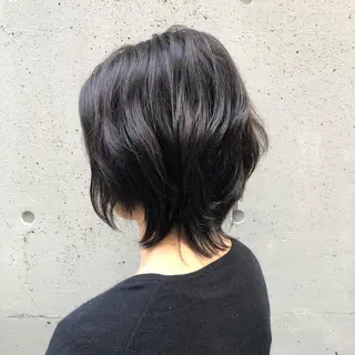 ショート カラー 酸性縮毛矯正🧴韓国 レイヤー/髪質改善のヘアスタイル