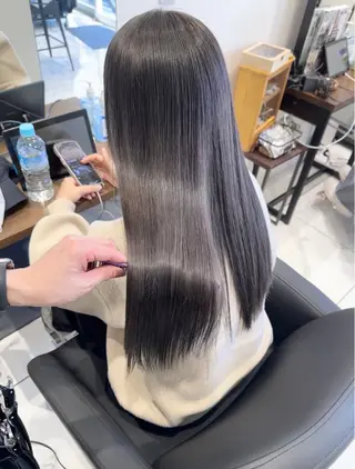 セミロング パーマ ノンダメージ髪質改善 カラー💎/KURAのヘアスタイル