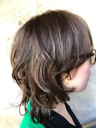 ミディアム パーマ 滝田 陽一のヘアスタイル