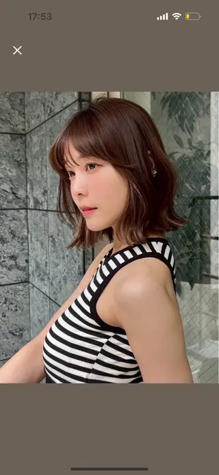 ミディアム 🎀 レイヤーカット カラー / 錦糸町のヘアスタイル