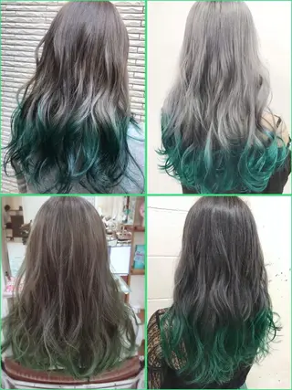 ロング カラー ササ キのヘアスタイル