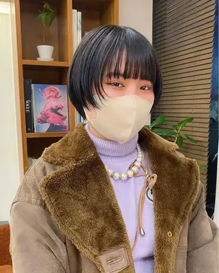 ショート カラー 似合わせレイヤー/ ケアパーマ/高倉のヘアスタイル