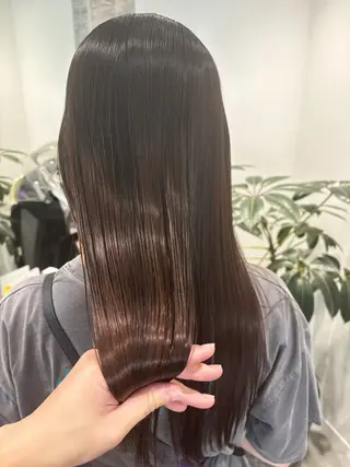 ロング 予約 停止のヘアスタイル