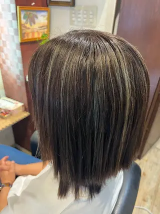ミディアム カラー 織田 英之のヘアスタイル