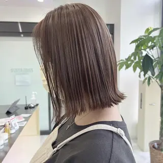 カラー 韓国風ボブ/レイヤー カット/福岡天神のヘアスタイル
