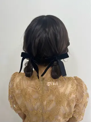 ミディアム ヘアアレンジ 大羅 海比のヘアスタイル