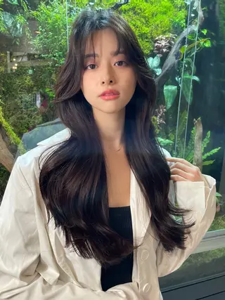 ロング 韓国✖️網紅🖤 パーマYURIYAのヘアスタイル