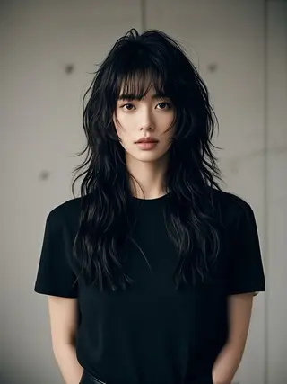 ロング ウルフカット 811 大阪梅田 ウルフのヘアスタイル