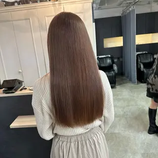 ロング カラー 【渋谷で人気】艶髪× 髪質改善/ツヤカラーのヘアスタイル