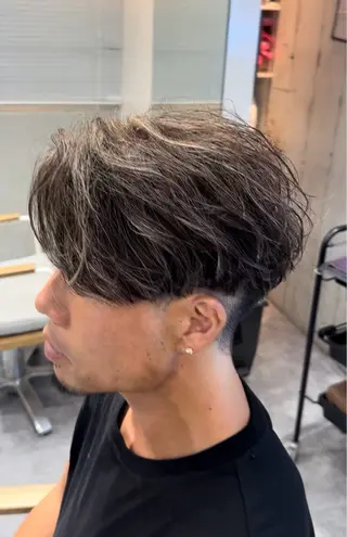 ミディアム カラー メンズ 🪮メンズパーマ🪮 池田雅侑のヘアスタイル
