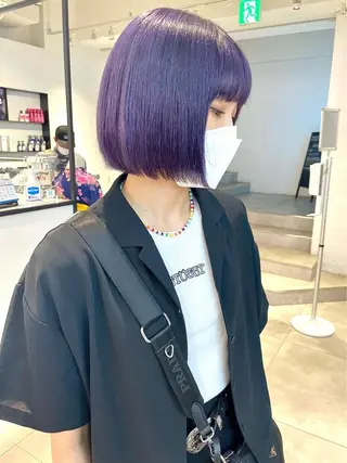 ショート カラー ボブ/レイヤーカット 縮毛矯正/コウキ新宿のヘアスタイル