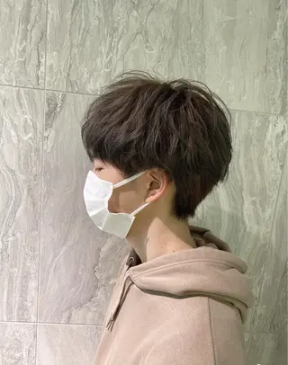 パーマ メンズ ラフなパーマ 石川雄麻のヘアスタイル
