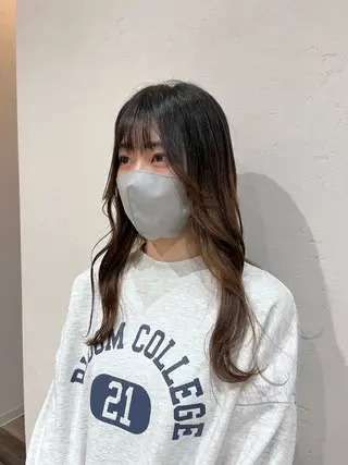 ロング 北島 遥香🫧インナ ー /ベージュカラーのヘアスタイル