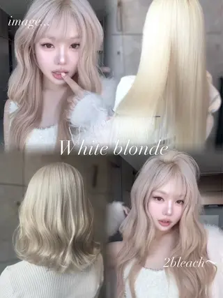 ロング カラー ヘアアレンジ 🎀ハイトーン・艶 カラー HANA🎀のヘアスタイル