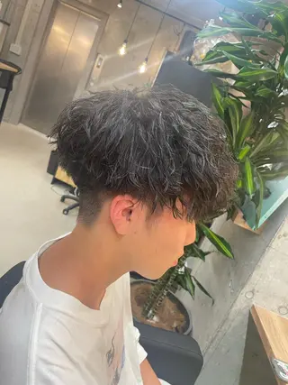 ミディアム メンズ メンズ縮毛矯正 細谷碧海のヘアスタイル