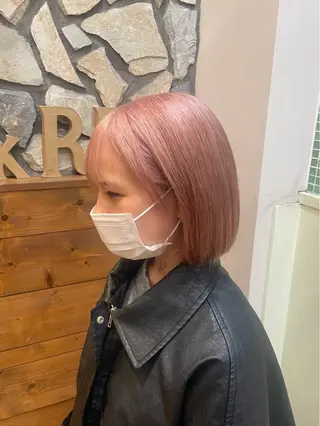 ショート 顔周りレイヤー☆ スパ☆石上遥楓のヘアスタイル