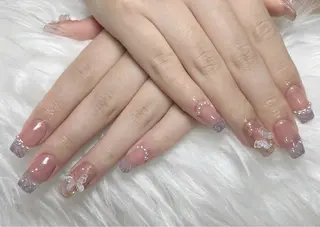 ネイル Shis_🦄shi 韓国風キラキラネイルのネイルデザイン