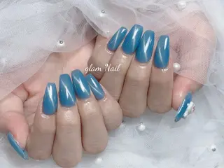 ネイル エツメ💅 長さ出し🎀デザインのネイルデザイン