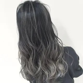 セミロング カラー 髪質改善カラー韓国風 レイヤーtudaのヘアスタイル