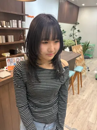 カラー まろみ暖色×ボブ ×chia🕯のヘアスタイル